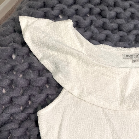 4/$15 Green Envelope Ruffled Shirt - Picture 3 of 3